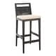 preview thumbnail 5 of 13, SAFAVIEH 29-inch Darin Black/ White Cushion Barstool - 15.8" x 20.5" x 38.8"