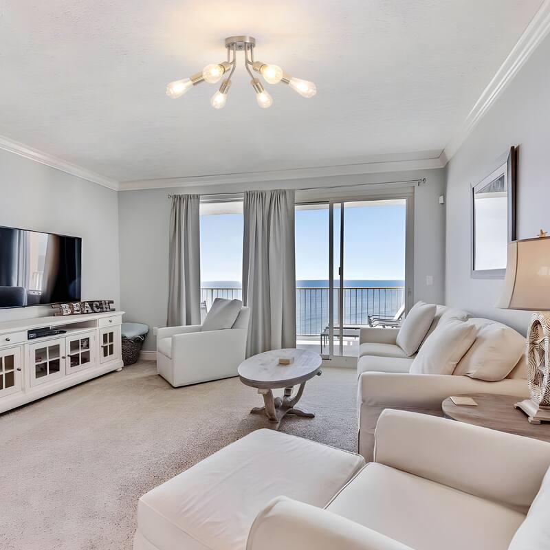 6-Light Modern Sputnik Light Fixture Semi Flush Mount Ceiling Lighting - 14.76' W