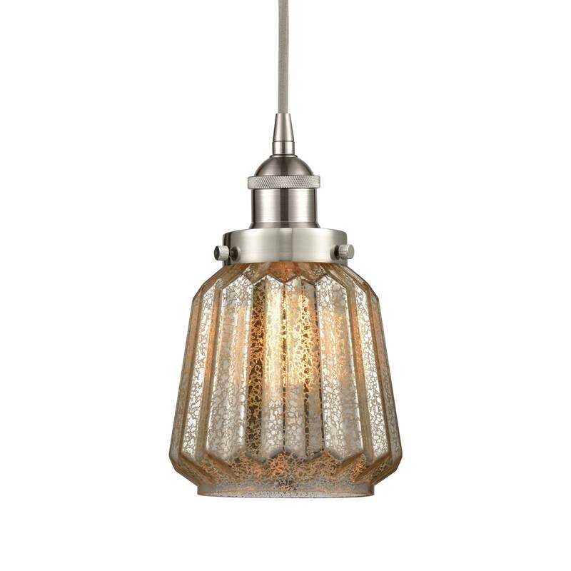 Innovations Lighting 616-1PH-12-7 Chatham Pendant Chatham 7" Wide Mini - Brushed Satin Nickel / Mercury