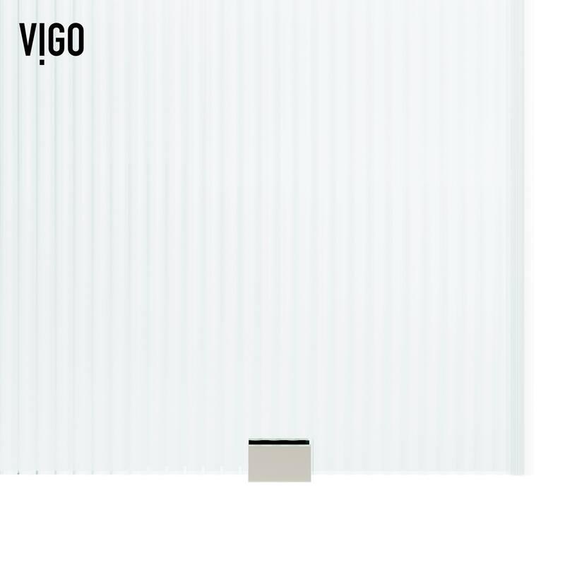 VIGO Elan 56" to 60" W x 74" H Frameless Sliding Shower Door