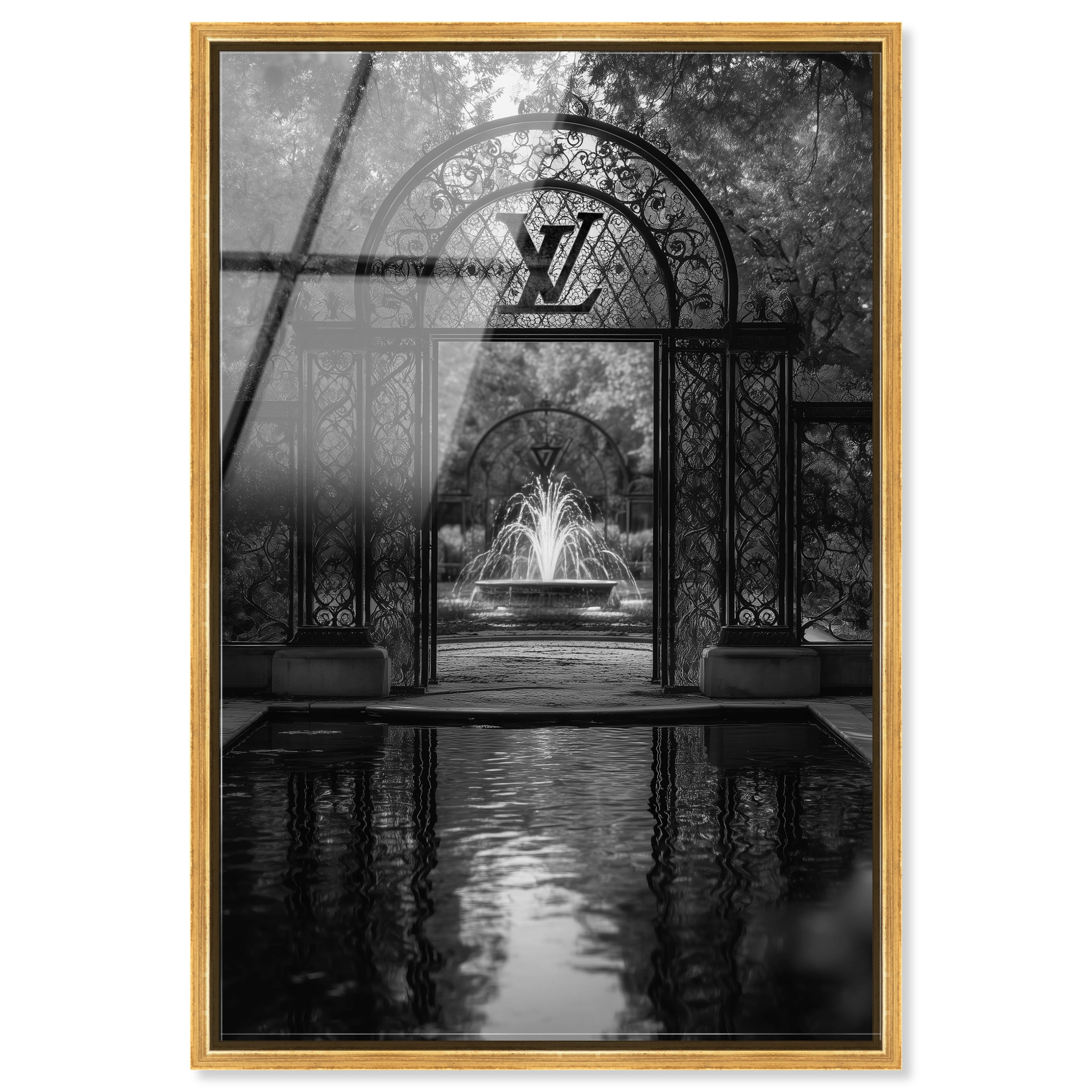 Elegant Garden Gate Fashion Wall Decor Acrylic Print by Notoriart