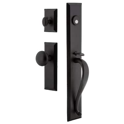 Ageless Iron Keep - Rustic Cast Iron Full Plate Dummy Door Handleset