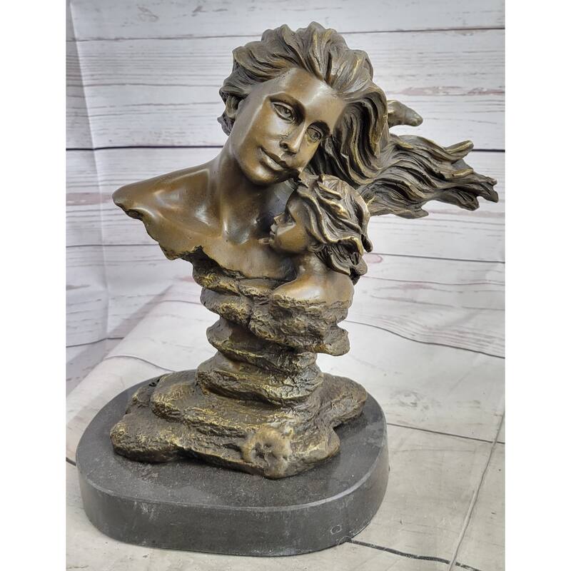 Mother Child Bronze Sculpture Maternity Mothers Day Shower Gift Maternal Love
