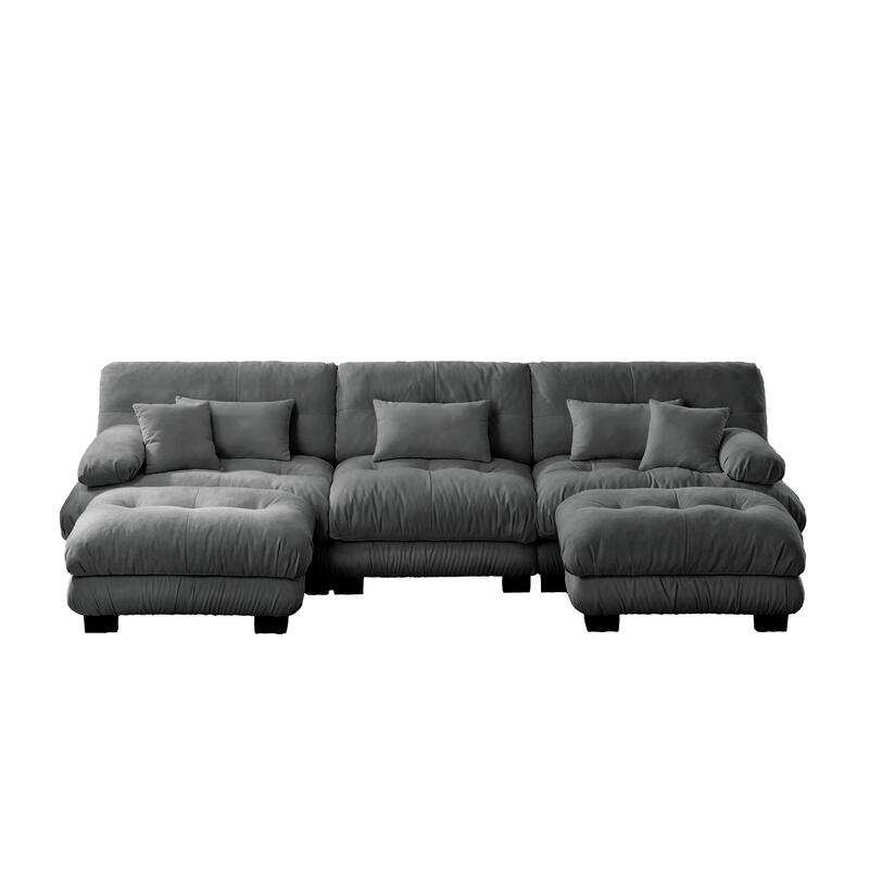 Free Combination Modular Chenille Sectional Sofa Comfy Cloud Couch for Living Room