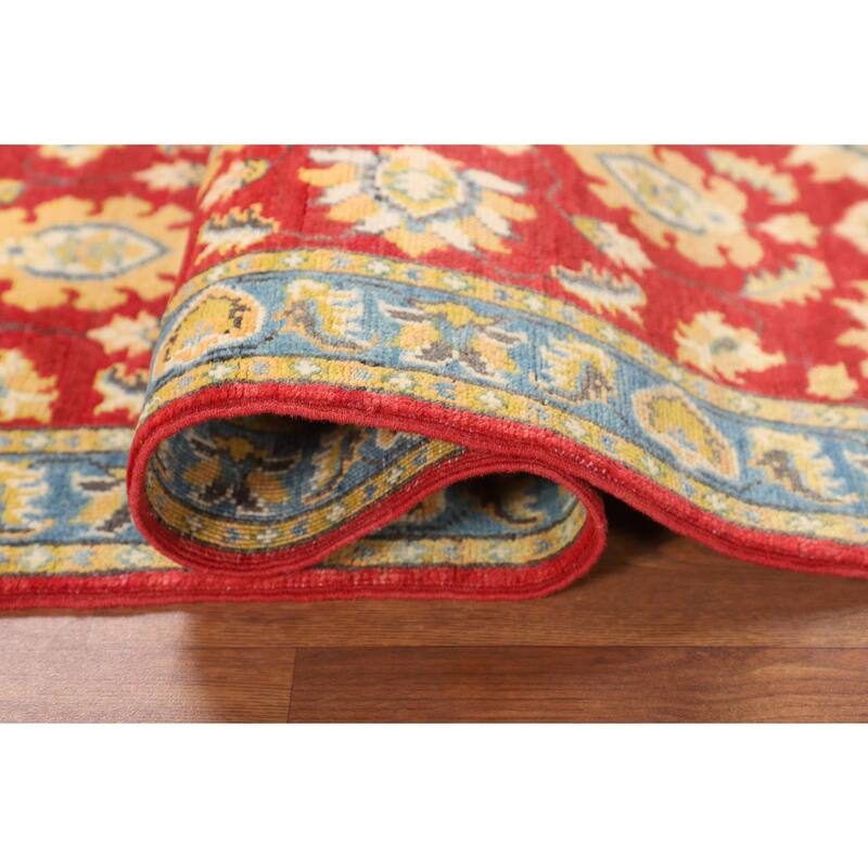 Red Oushak Runner Rug Hand-Knotted Wool Carpet - 2'0" x 5'11"