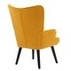preview thumbnail 62 of 62, Fabric Upholstered Tufted Wingback Living Room Chair With Wooden Legs