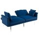 preview thumbnail 28 of 115, Velvet Loveseat Sofa Bed with 2 Pillows, Mid Century 2-Seat Couches Convertible Sofa Bed for Living Room, Bedroom,Office