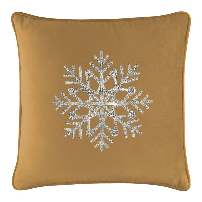 Sparkles Home Rhinestone Snowflake Pillow - Yellow - 20 x 20