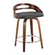 Option Grey PU/Walnut Wood/Chrome Metal