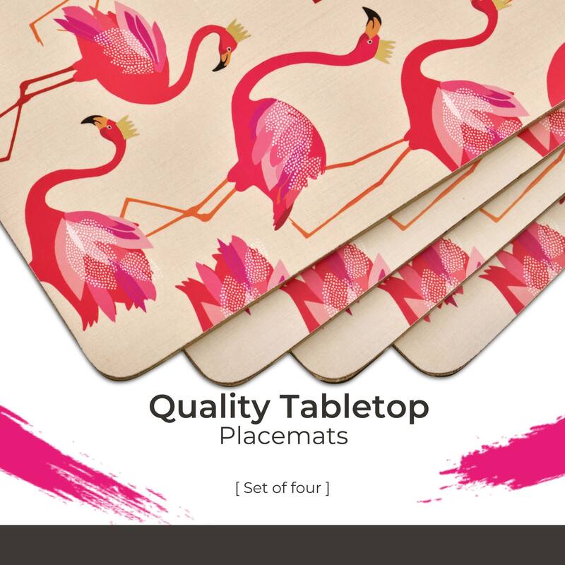 Pimpernel Set of 4 The Flamingo Collection Large Placemats - 15.7 inches x 11.7 each