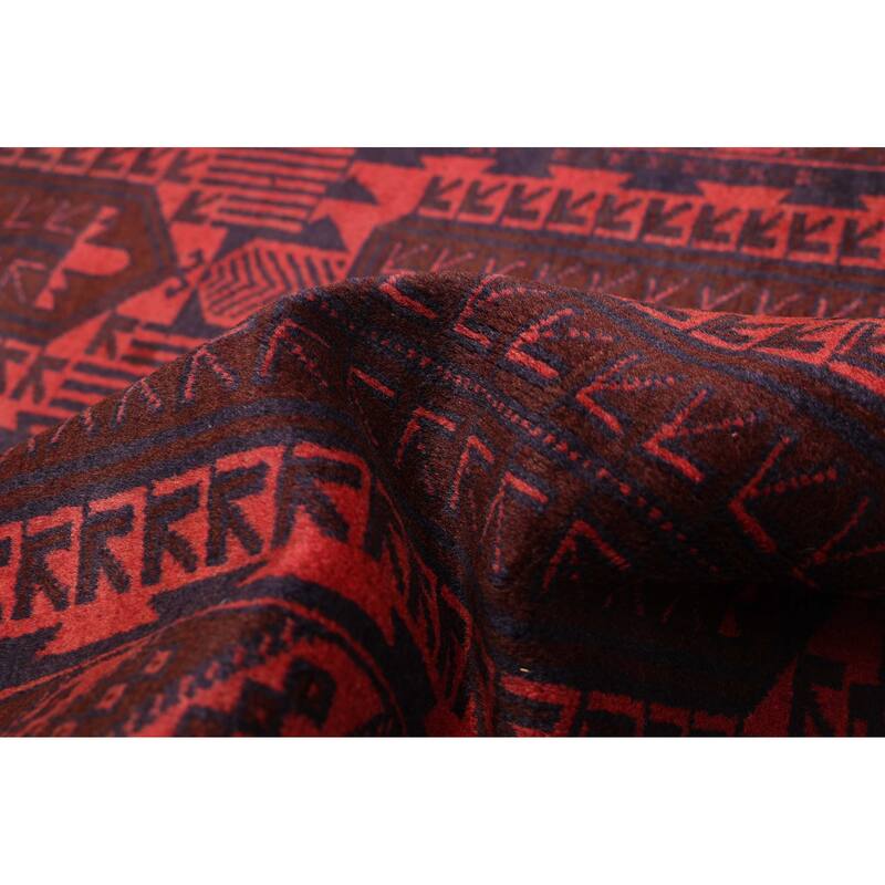 ECARPETGALLERY Hand-knotted Teimani Dark Brown, Red Wool Rug - 3'4 x 6'8