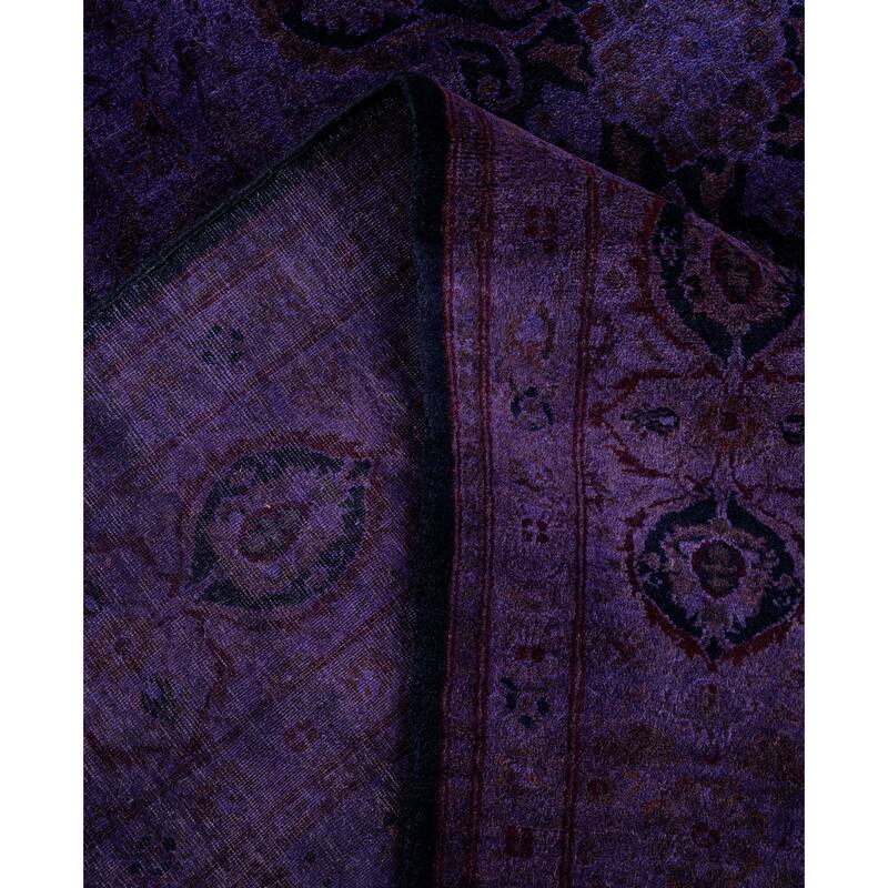 Overdyed One-of-a-Kind Hand-Knotted Area Rug - Purple - 6' 0" x 9' 6"