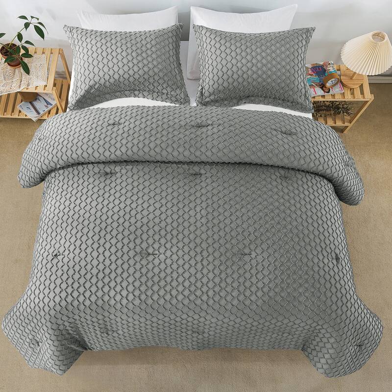 Boho Comforter Set,Tufted Design Bedding Set