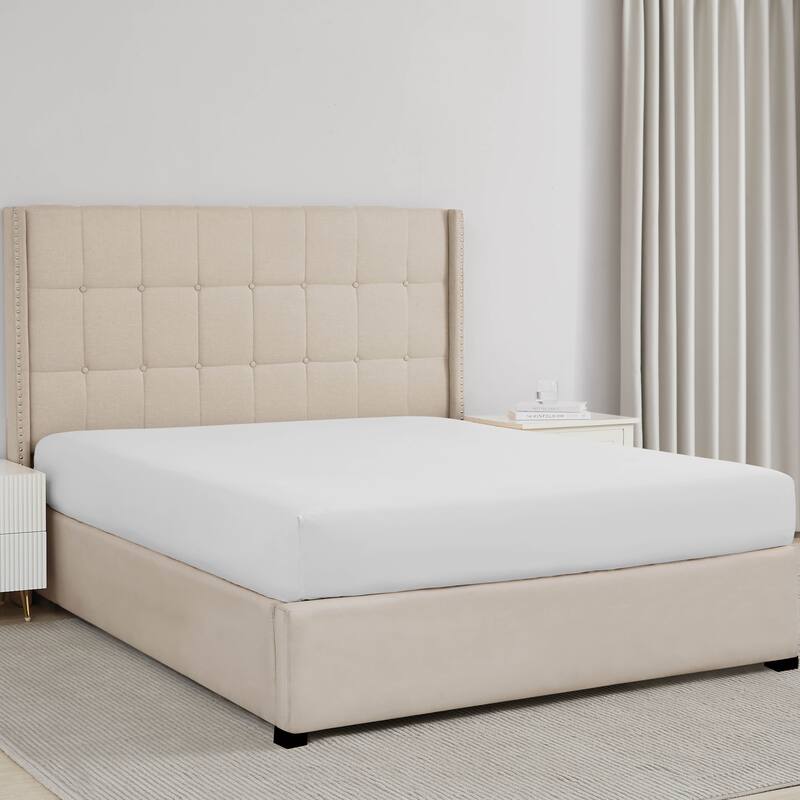 Vilano Extra Deep Pocket Fitted Bed Sheet , 2 pack, Fitted Sheet Only, Bed Sheet Seperates - Full - White