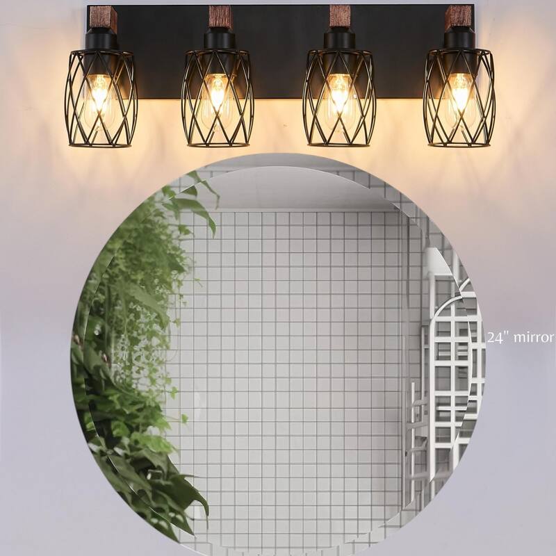 KISRAIS Farmhouse Bathroom Vanity Light with 3/4/5/6/7 Lights for Bathroom, Hallway (Bulb Not Included)