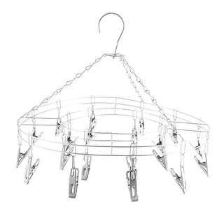 Stainless Steel 20Clips Underwear Socks Clothes Drying Rack Hanger ...