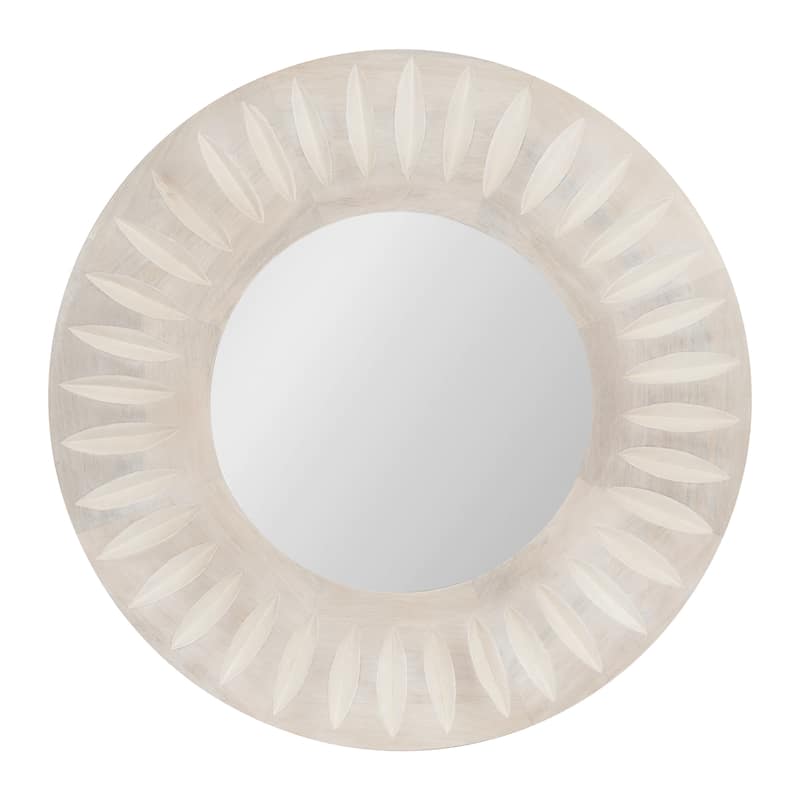 Kate and Laurel Usra Carved Wood Mirror - 26x26