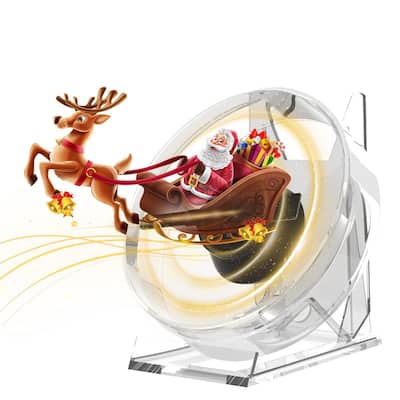4.8 Inch Desktop Holographic Fan with Stand - 4.8 in