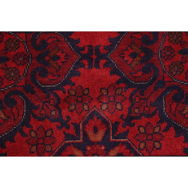 Rustic Biljik Khal Mohammadi Madilyn Red/Blue Rug - 4'10'' x 6'7''