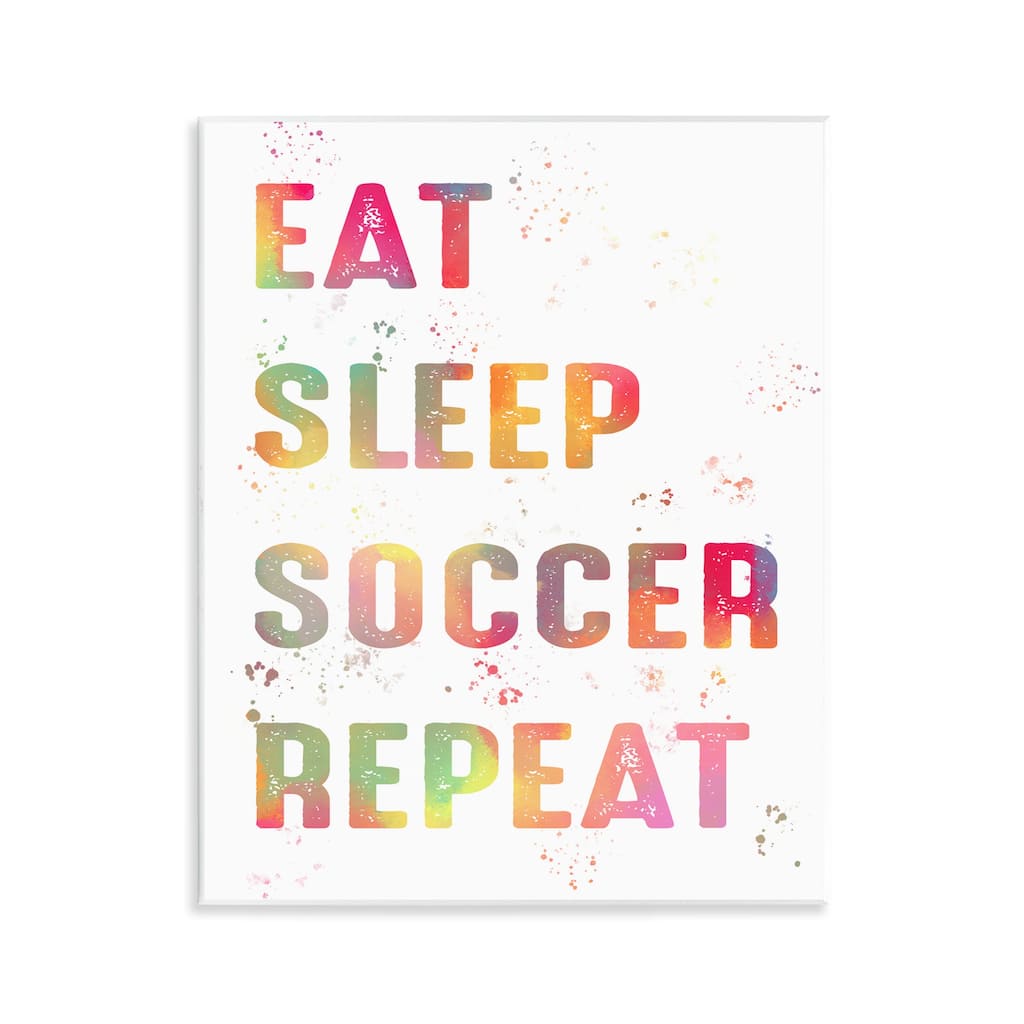 Stupell Pastel Soccer Motivation Wall Plaque Art Design By Marcus Prime