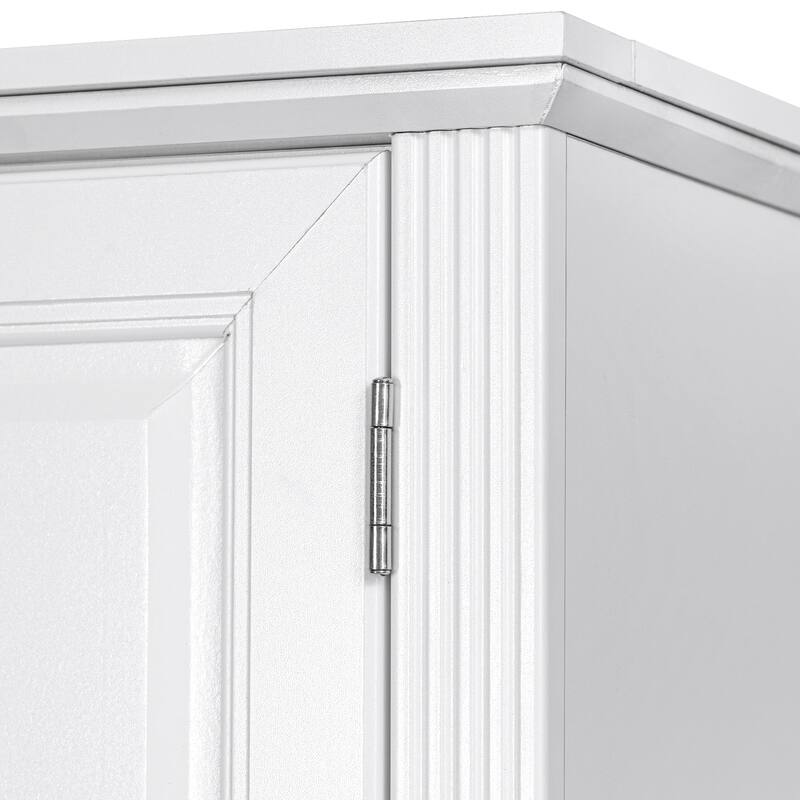 Kitchen Pantry Cabinet with 3 Pull Out Trays, Freestanding Buffet Cabinet with Adjustable Shelves, 2 Door Organizers & 2 Drawers