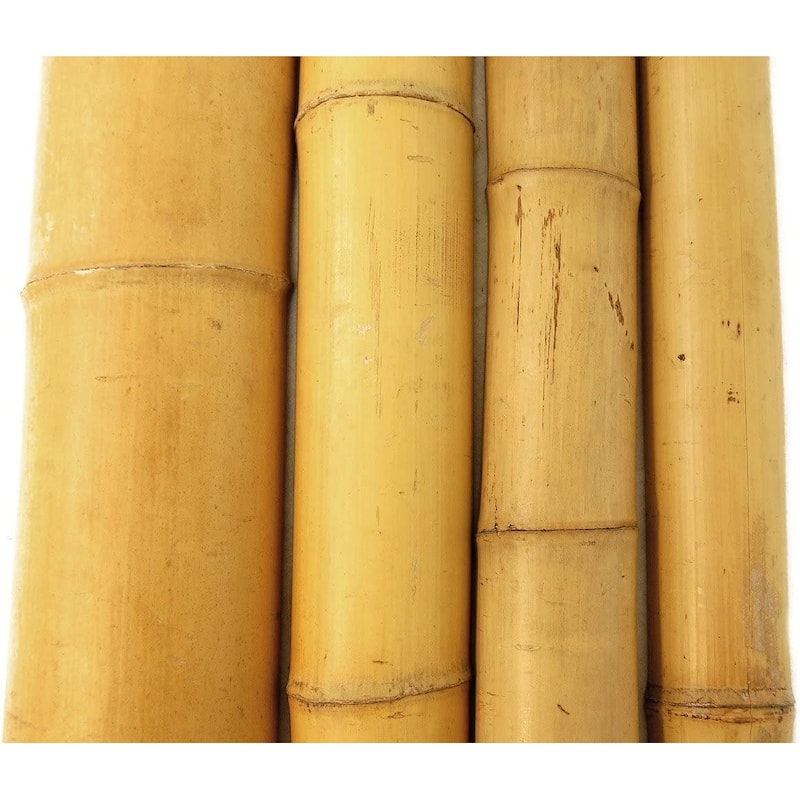 Natural Decorative Bamboo Poles Fence Garden Stakes (10 Poles) - 2 in x 90 in