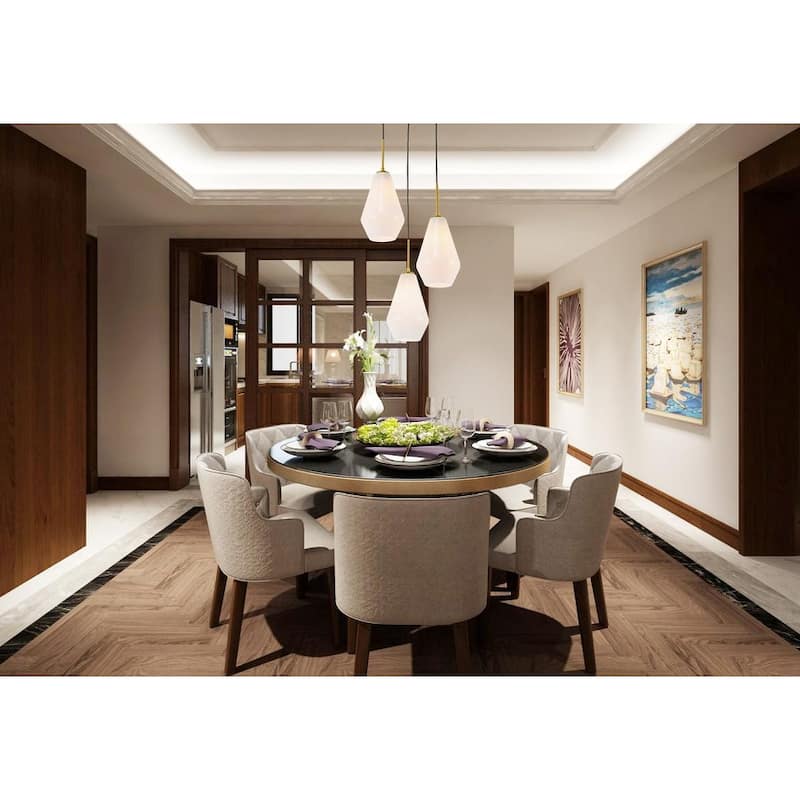 Gerald 3-light Modern Elongated Glass Hanging Pendant