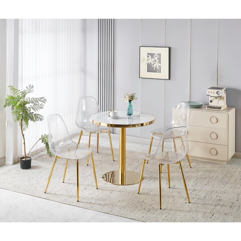 31.5" Mid-Century Modern Pedestal Table, Multi-Functional Dining Table for 4-6 People or Large Coffee Table