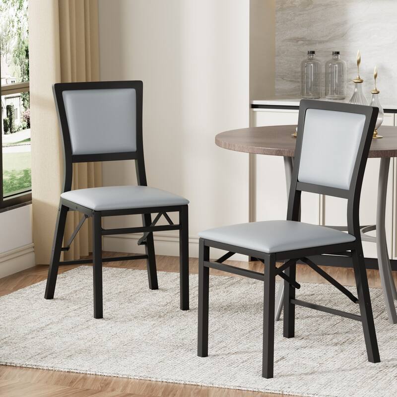 VECELO Folding Dining Chairs Set of 2/4/6 with Cushion Parson Classic Upholstered Folding Chairs Modern 33" Parson Chairs