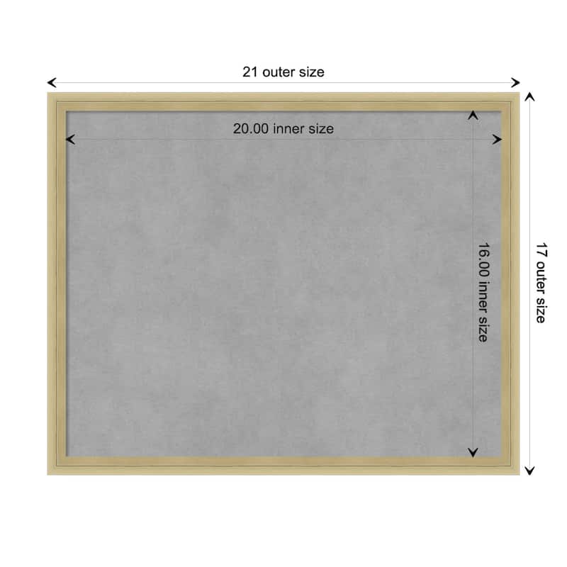 Amanti Art Lucie Champagne Framed Magnetic Board - Board Size 20x16