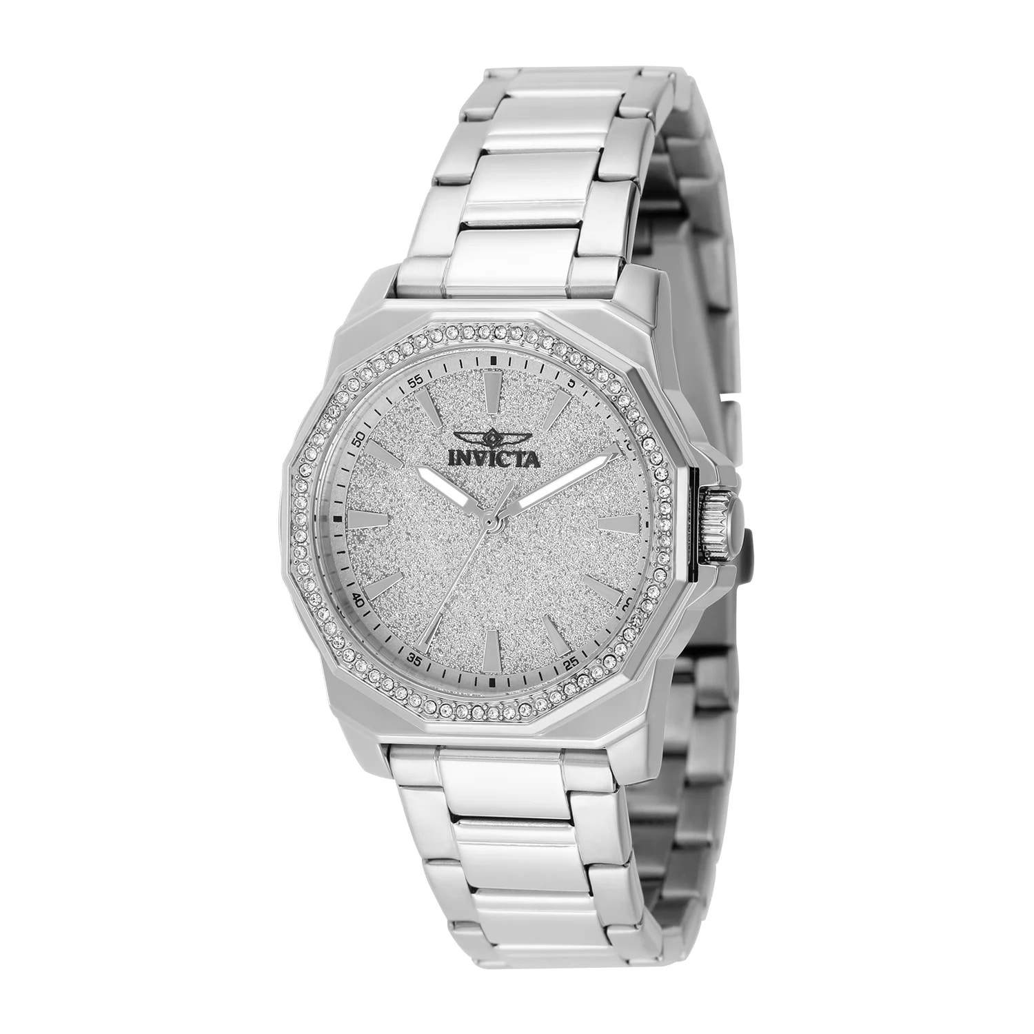 Invicta Women's 49128 Speedway Quartz 3 Hand Silver Dial Watch