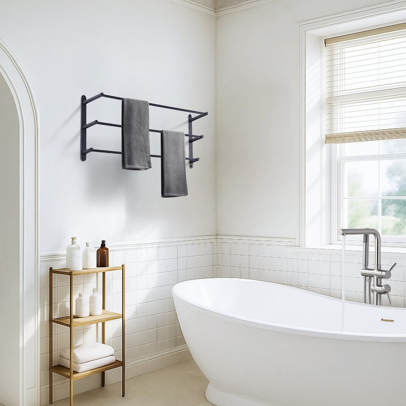 WOWOW Modern 3-Tier Wall Mounted Towel Rack