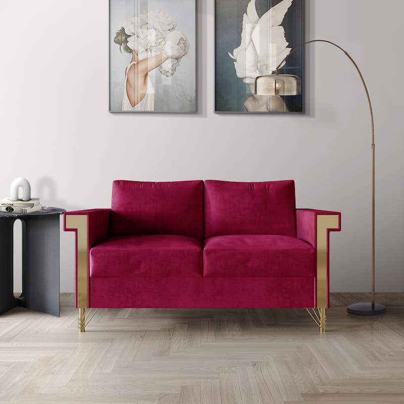 CraftPorch Luxurious Velvet Upholstered Loveseat