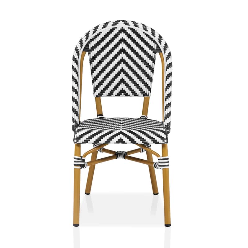 Irene French Chevron Wicker Patio Dining Chairs by Furniture of America