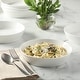 preview thumbnail 6 of 6, Martha Stewart Selma 6-Piece 41oz 8 Inch Large Pasta Bowls Porcelain Ceramic Chip and Scratch Resistant Shallow Bowls