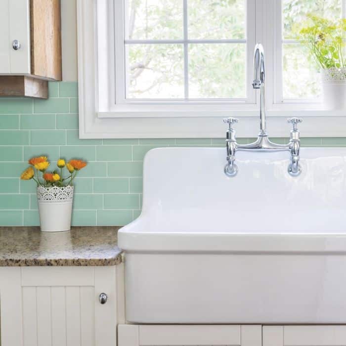 Smart Tiles Self Adhesive Wall Tiles - Metro Lucas - 4 Sheets of 11.56'' x 8.38'' Kitchen and Bathroom Stick on Tiles