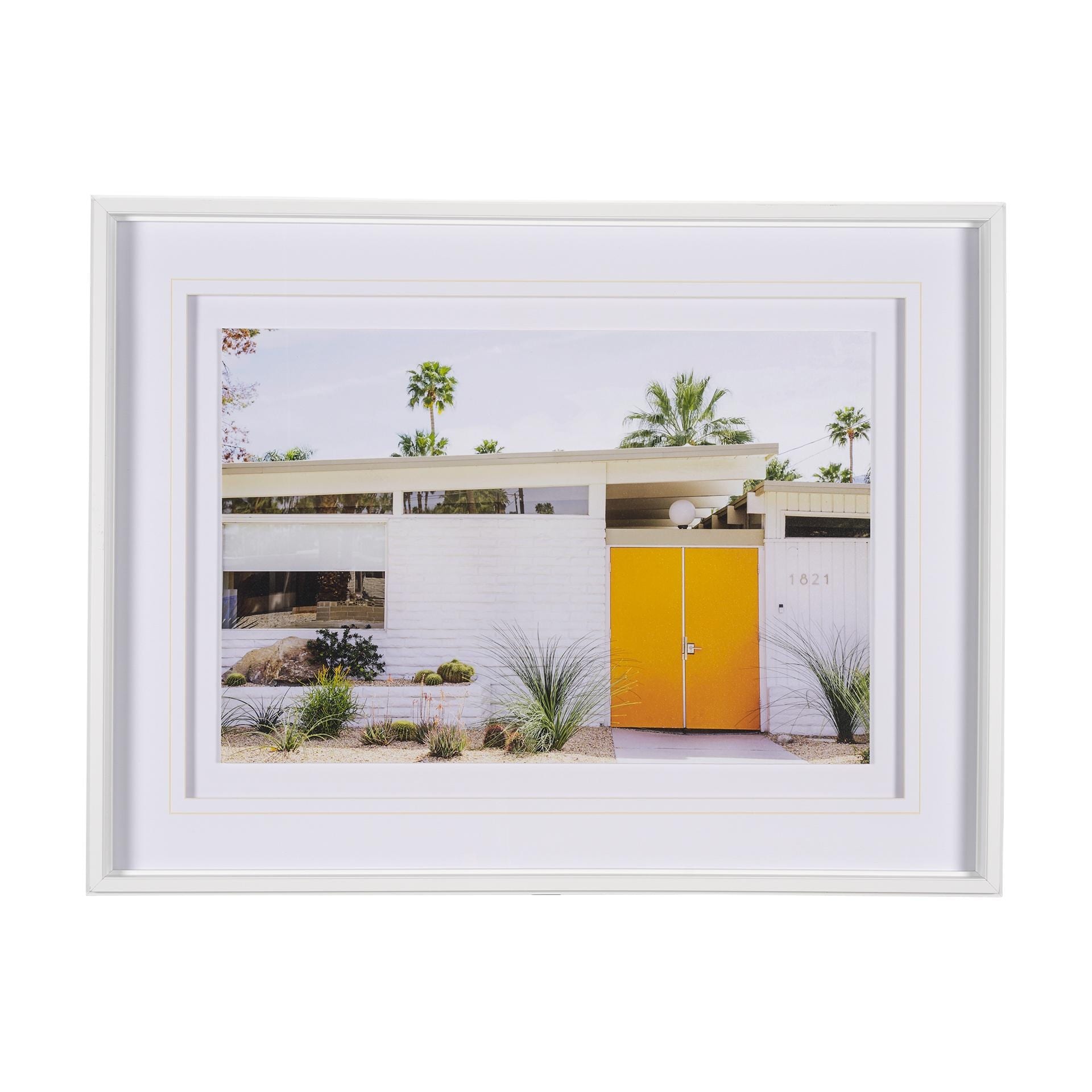 Mercana Palm Springs Villa by Irene Suchocki Hand Embellished Framed Photo Art Print Matted under Glass