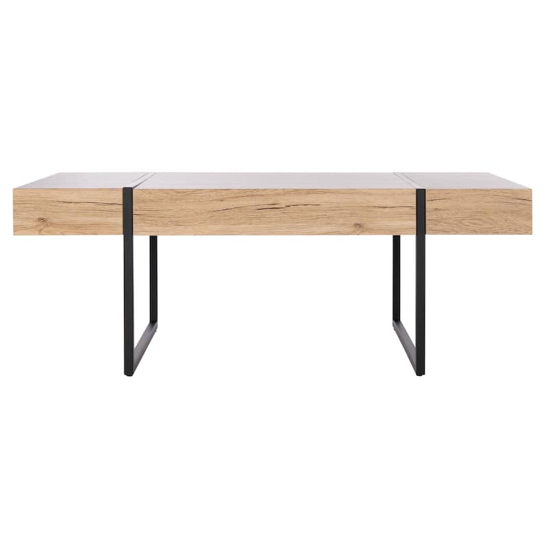 SAFAVIEH Tristan Modern Rustic Rectangular Coffee Table - 43.3" W x 23.6" L x 15.7" H - 43.3" W x 23.6" L x 15.7" H