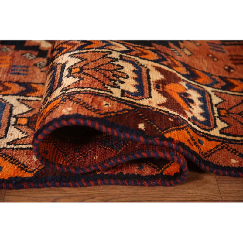 Hand Knotted Oriental 100% Wool Carpet Traditional Tribal Oranges & Rust Lori Area Rug - 8' 2'' X 4' 3''