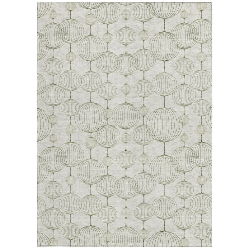 HomeRoots Geometric Transitional Rectangle Outdoor Rug