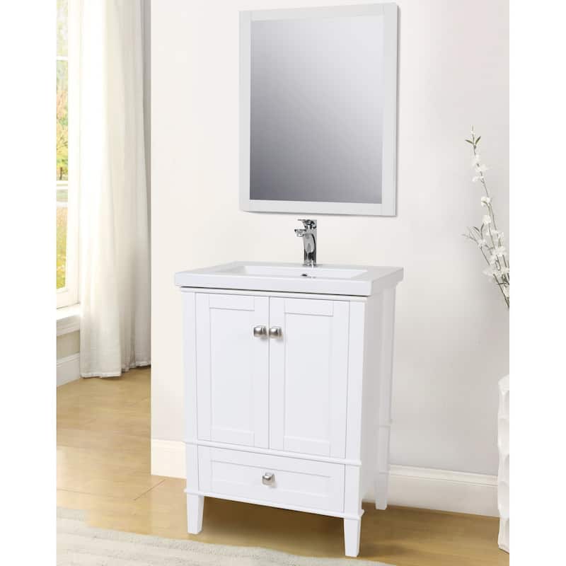 Elegant Lighting Danville 32" x 22" Wood Framed Mirror