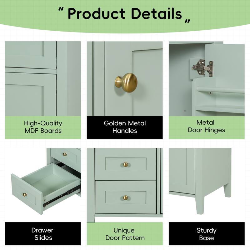 GDFStudio - Adrian Montgomery Modern Freestanding Bathroom Vanity