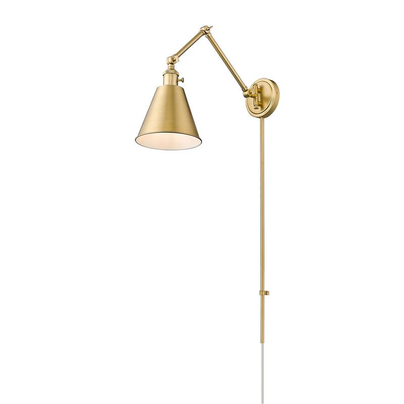 Gayson by Z-Lite 1 Light Wall Sconce in Modern Gold with Clear Glass Shade