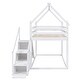 preview thumbnail 18 of 22, Twin over Twin House Loft Bunk Bed with Slide, Natural