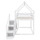 preview thumbnail 6 of 10, Twin over Twin House Loft or Bunk Bed with Slide and Staircase