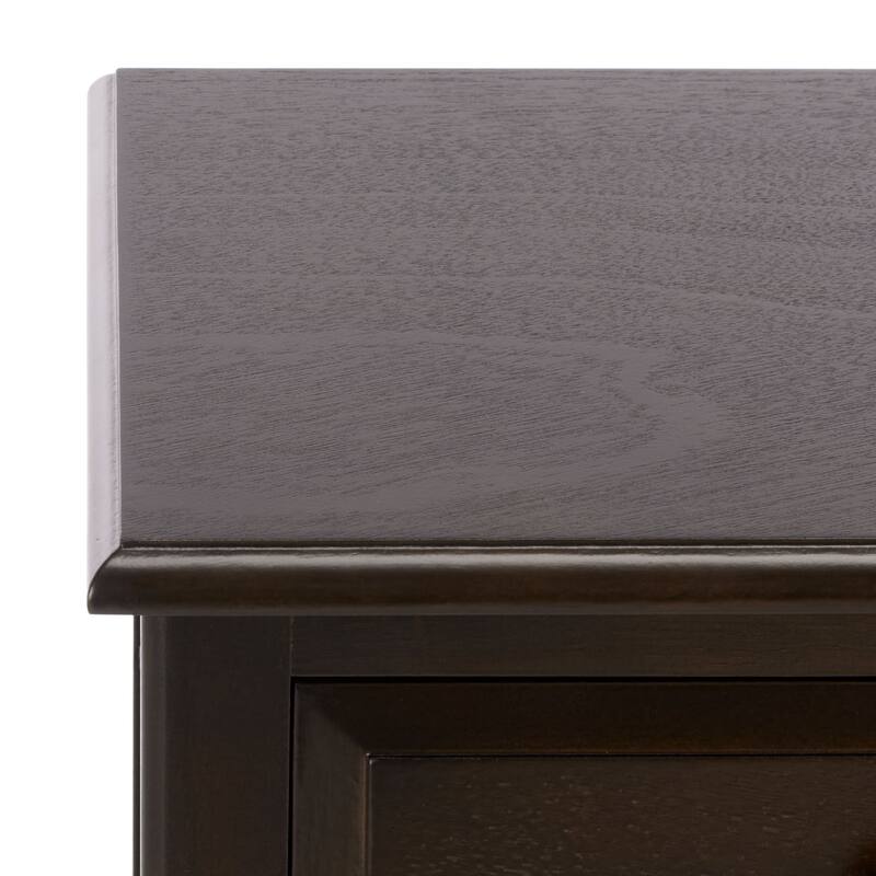 SAFAVIEH Hermine Distressed Black 4-Drawer Storage Side Table - 15" x 11.8" x 35.8" - 15"W x 12"D x 36"H