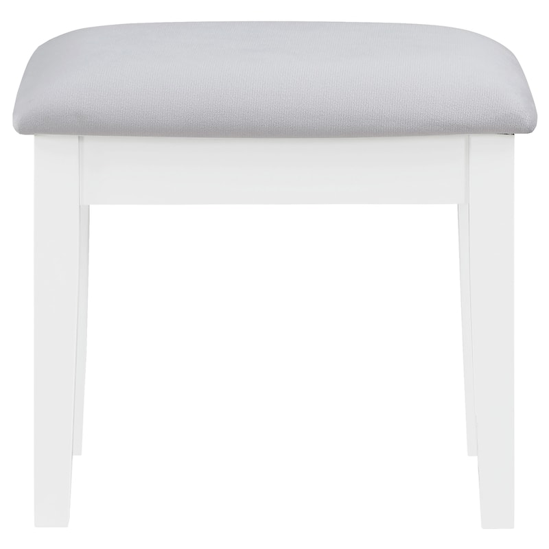 Regina Makeup Vanity Table Set with Stool and Lighting White