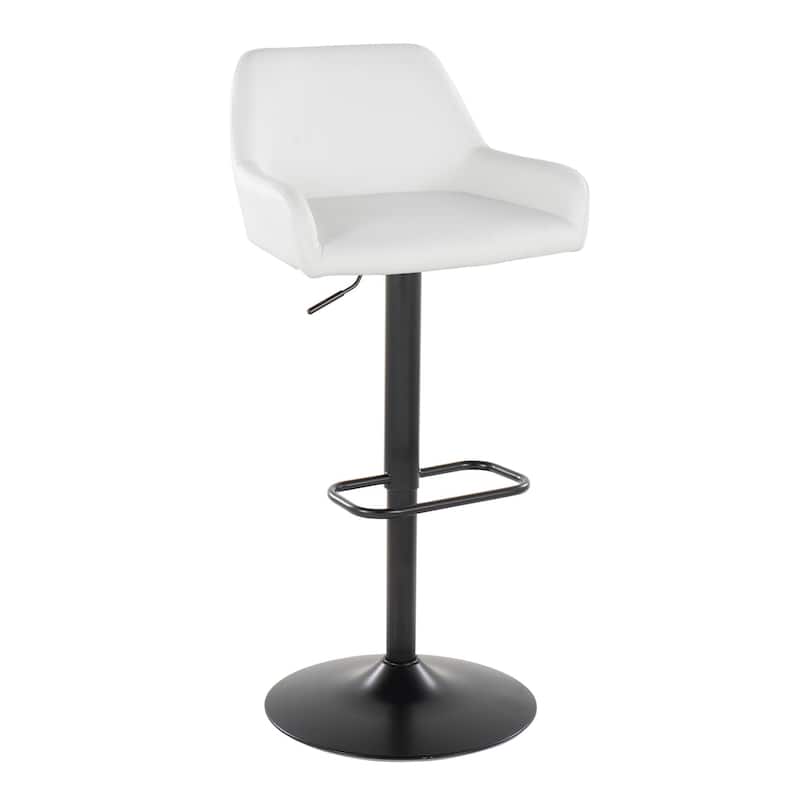 Porch & Den Galotti Adjustable Bar Stool with Rounded Rectangle Footrest (Set of 2)