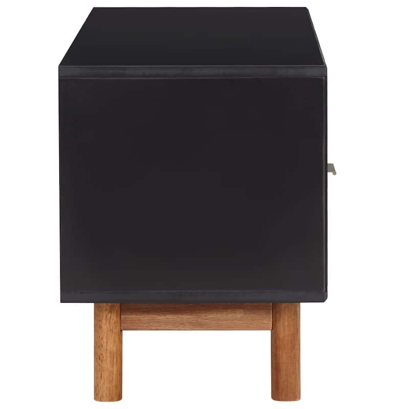 vidaXL TV Stand 39.4"x13.8"x17.7" Solid Wood Acacia and MDF