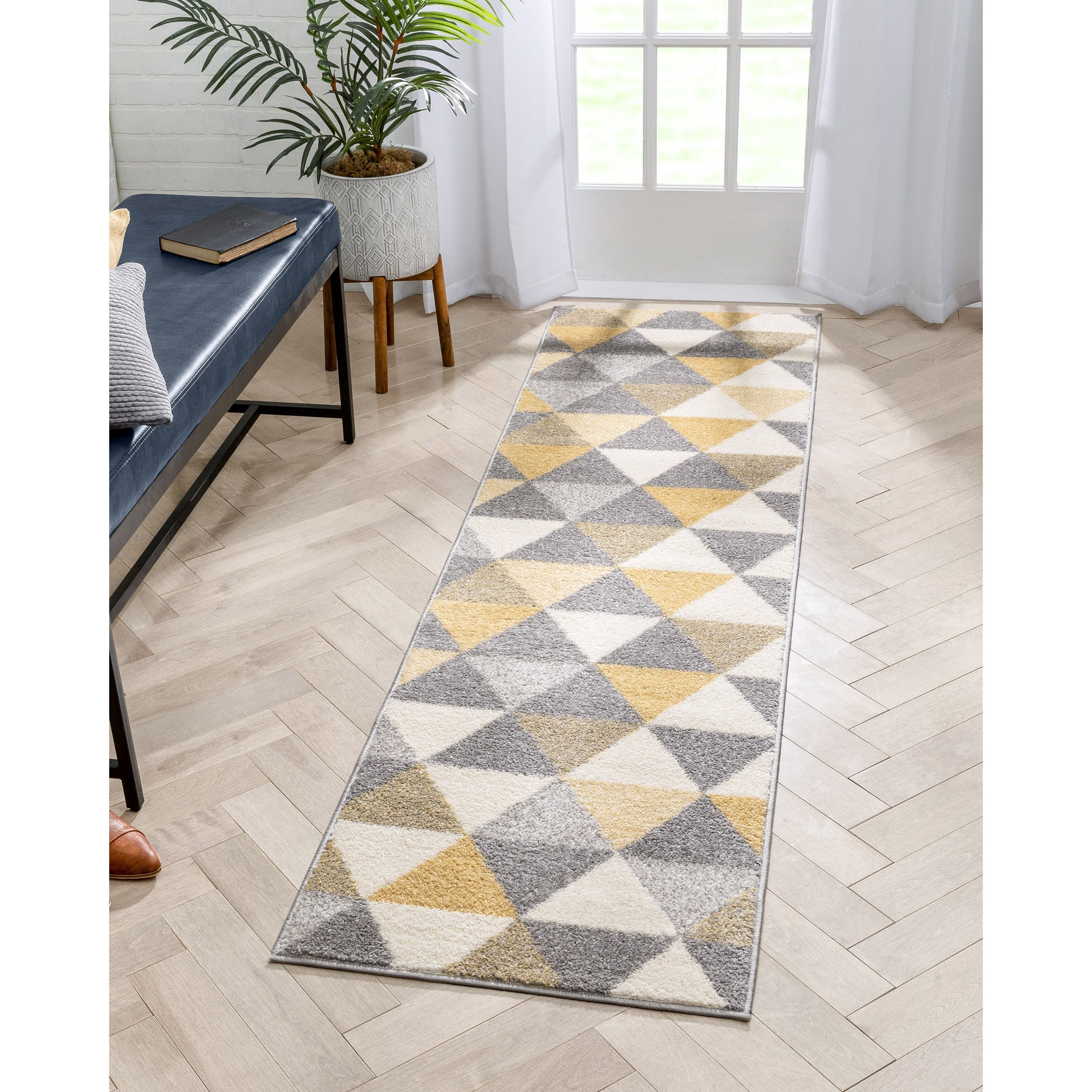 Well Woven Mid Century Modern Geometric Runner Rug - 2' x 7'3